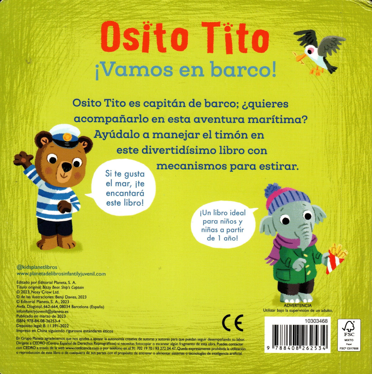 Libro Benji Davies - Osito Tito Vamos en barco!