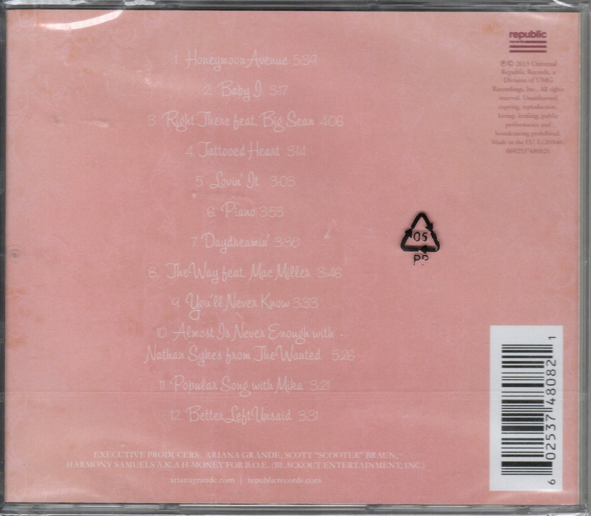CD Ariana Grande ‎– Yours Truly