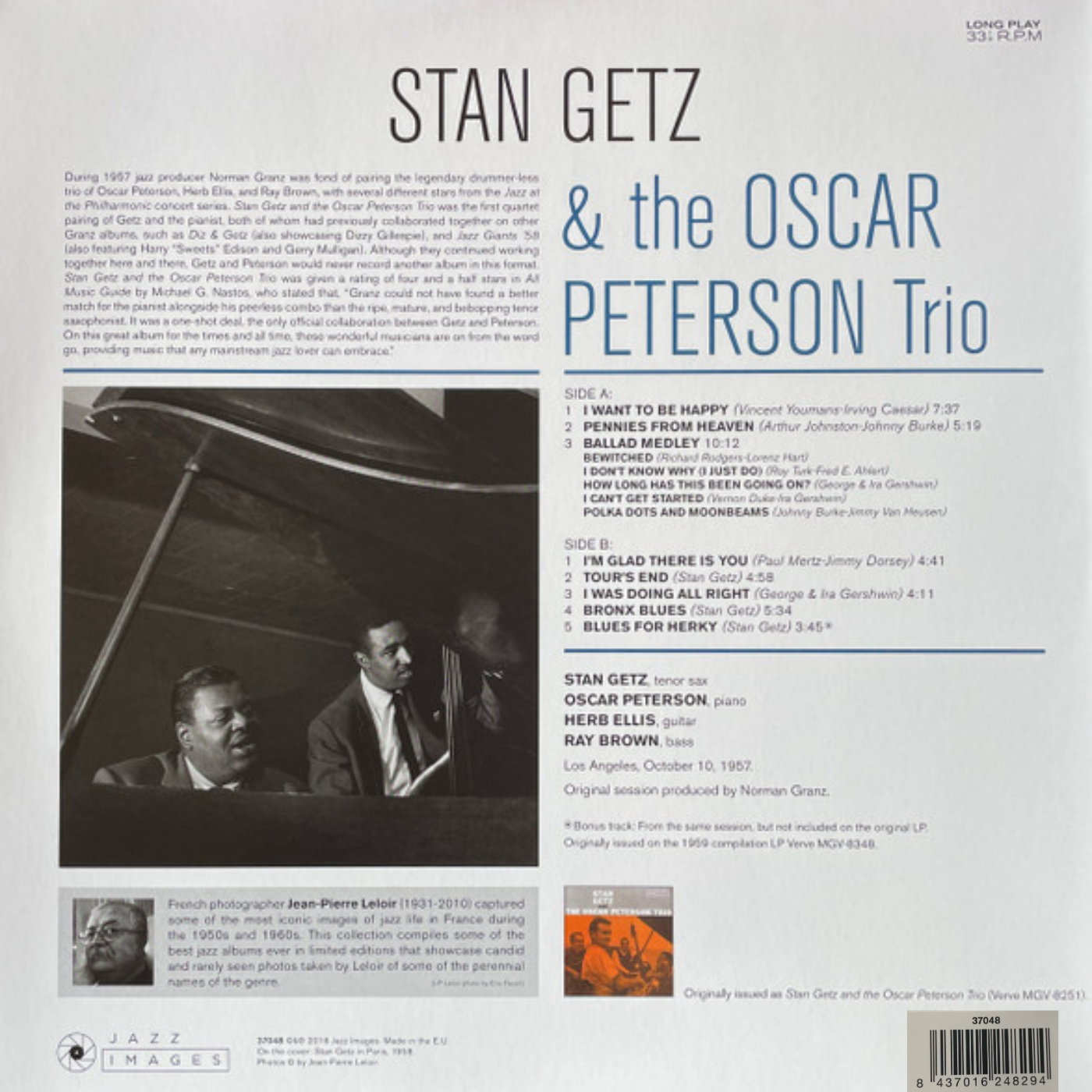 LP Stan Getz - & The Oscar Peterson Trio