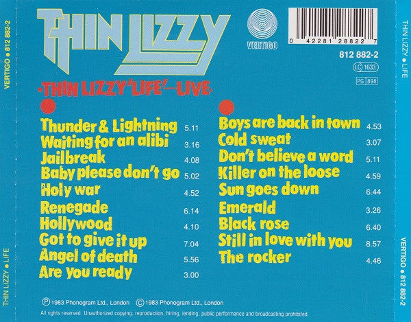 CD Thin Lizzy - Life