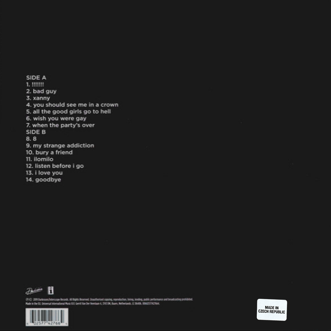 LP Billie Eilish ‎– When We All Fall Asleep, Where Do We Go?