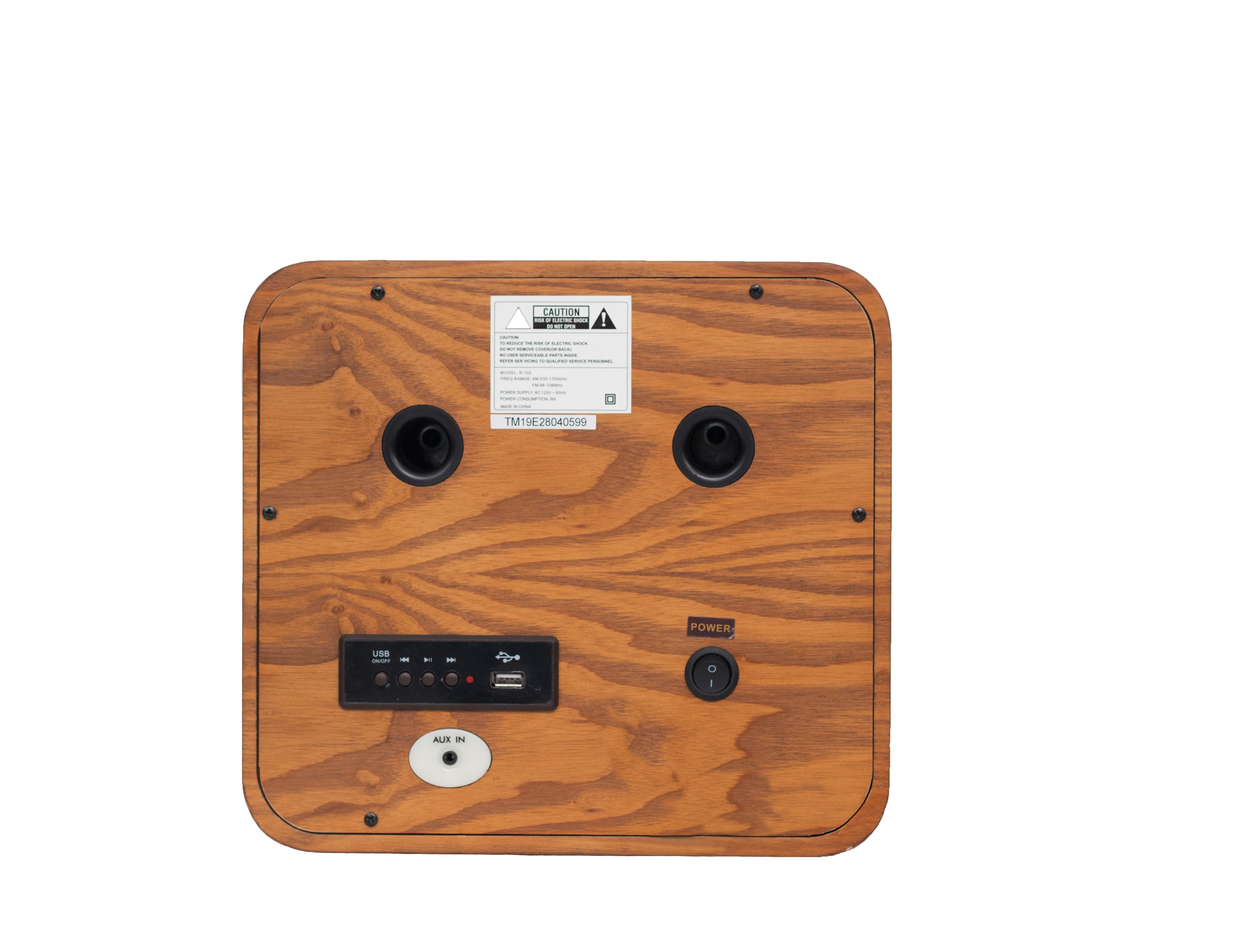 Parlante Radio en madera diseño retro son&co · R-102