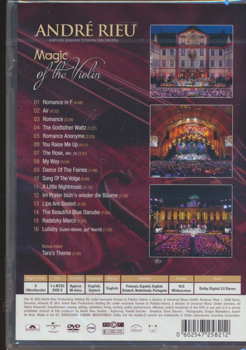 DVD André Rieu ‎– Magic Of The Violin