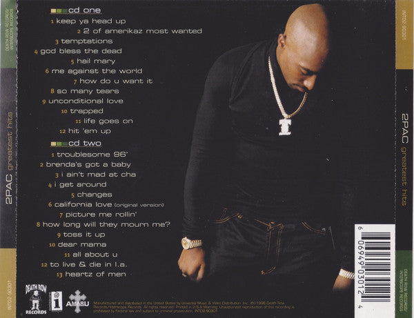 CD X2 2Pac ‎– Greatest Hits