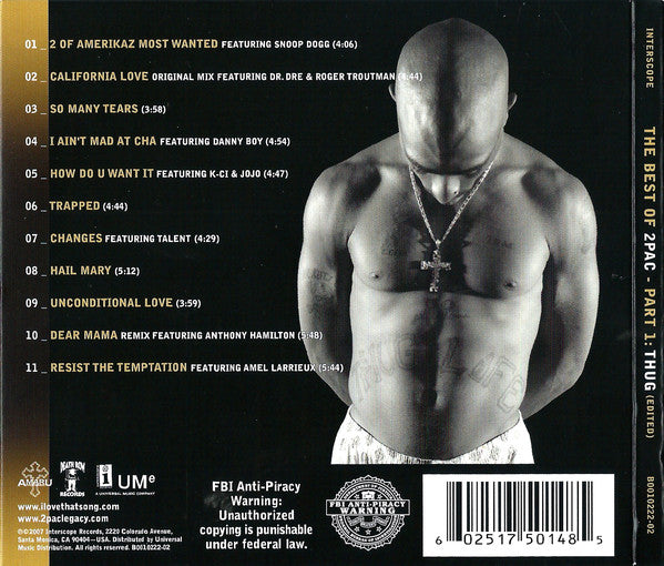 CD 2 Pac ‎– The Best Of 2 Pac. Part 1: Thug