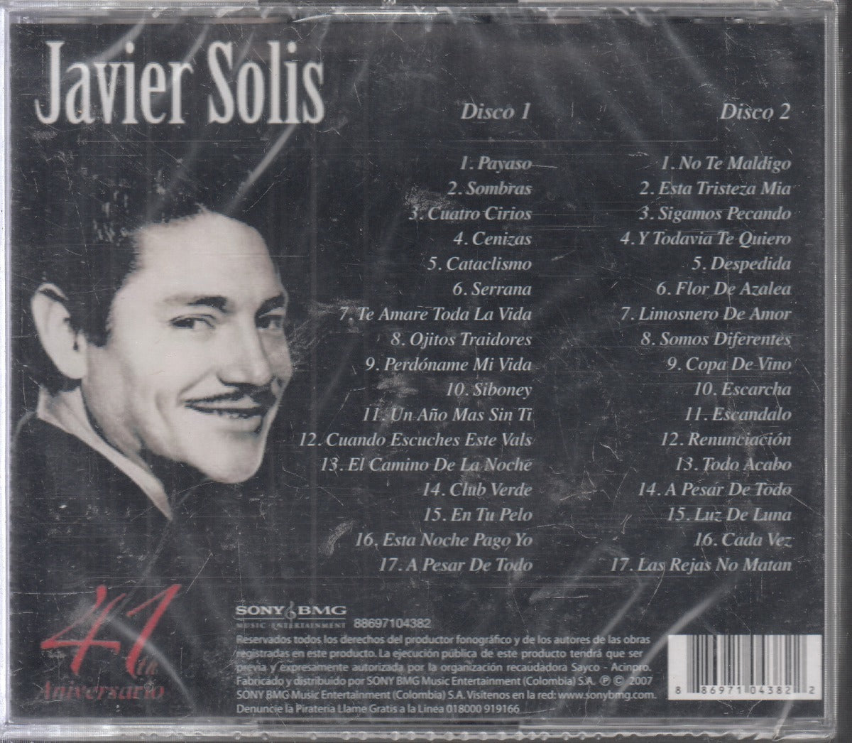 CD X2 Javier Solis - 41 Aniversario