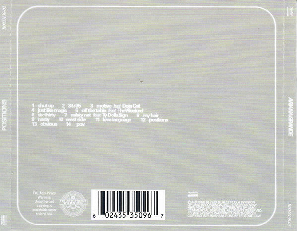 CD Ariana Grande ‎– Positions