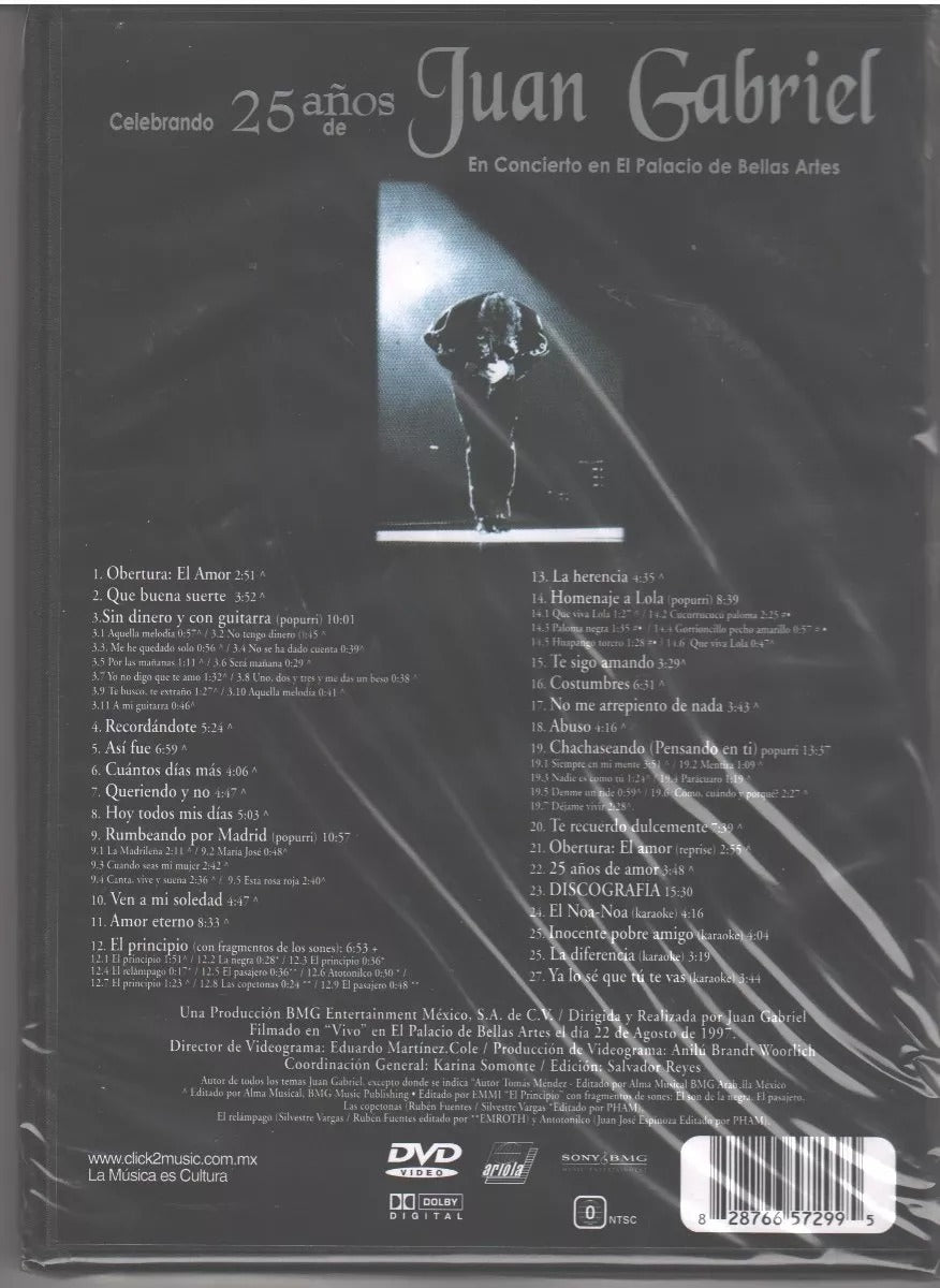 DVD Cleberando 25 años de Juan Gabriel