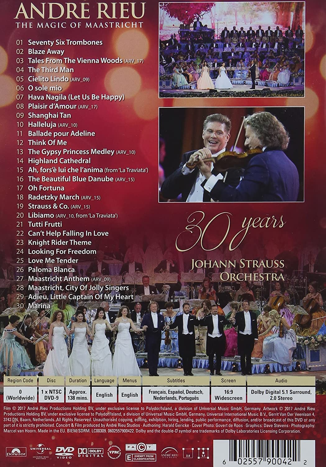 DVD André Rieu - The magic of Maastricht 30 years