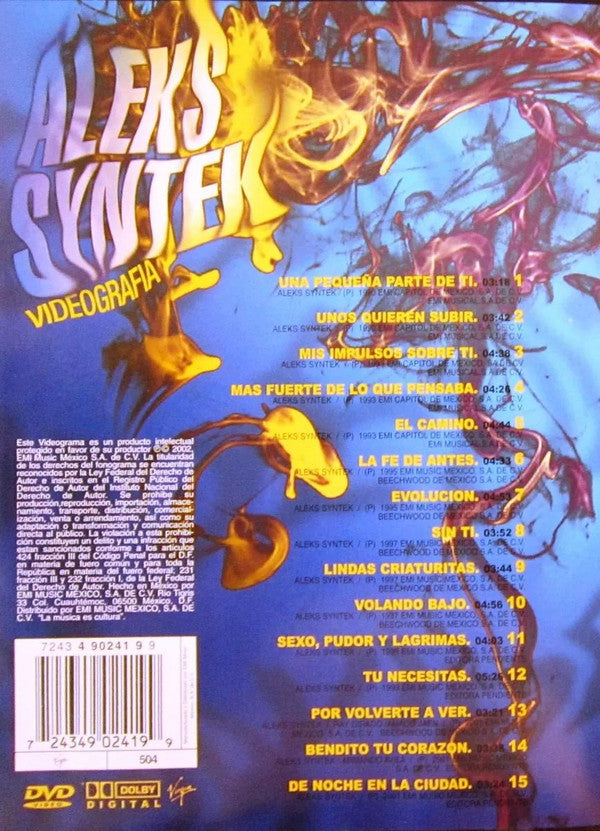 DVD Aleks Syntek ‎– Videografia