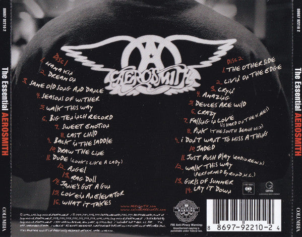 CD X2 Aerosmith ‎– The Essential Aerosmith