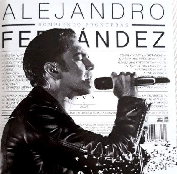 CD + DVD Alejandro Fernández ‎– Rompiendo Fronteras