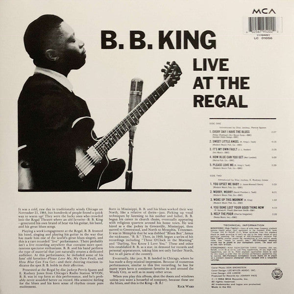 LP B.B. King ‎– Live at The Regal