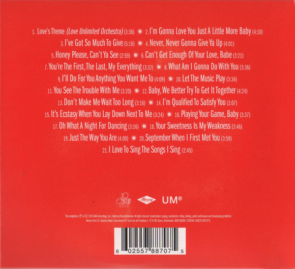 CD Barry White ‎– Love's Theme (The Best Of The 20th Century Records Singles)