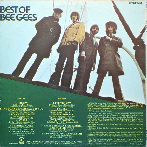 LP Bee Gees ‎– Best Of Bee Gees
