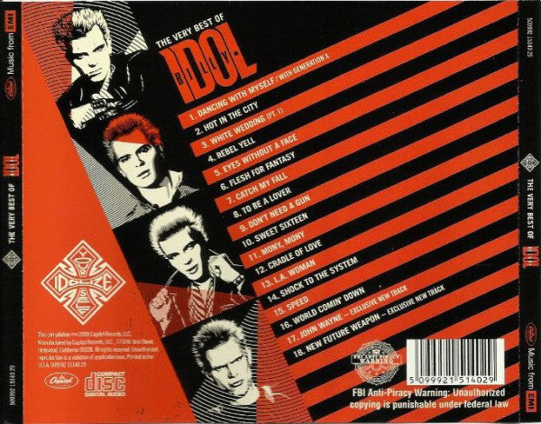 CD Billy Idol ‎– Idolize Yourself (The Very Best Of Billy Idol)