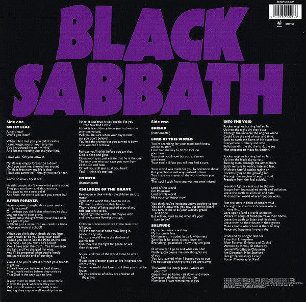 LP Black Sabbath ‎– Master Of Reality