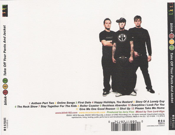 CD Blink-182 – Take Off Your Pants And Jacket