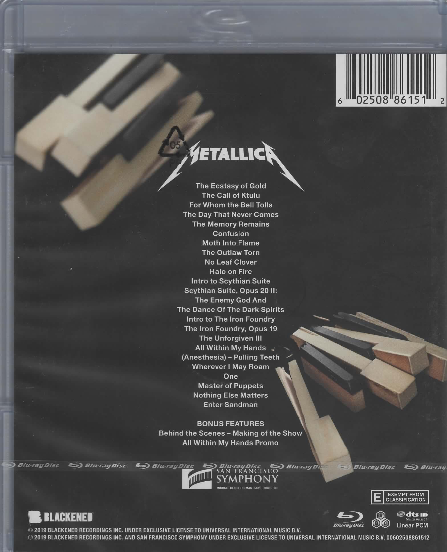 Blu-Ray Metallica - S&M2 Metallica and San Francisco Symphony ‎