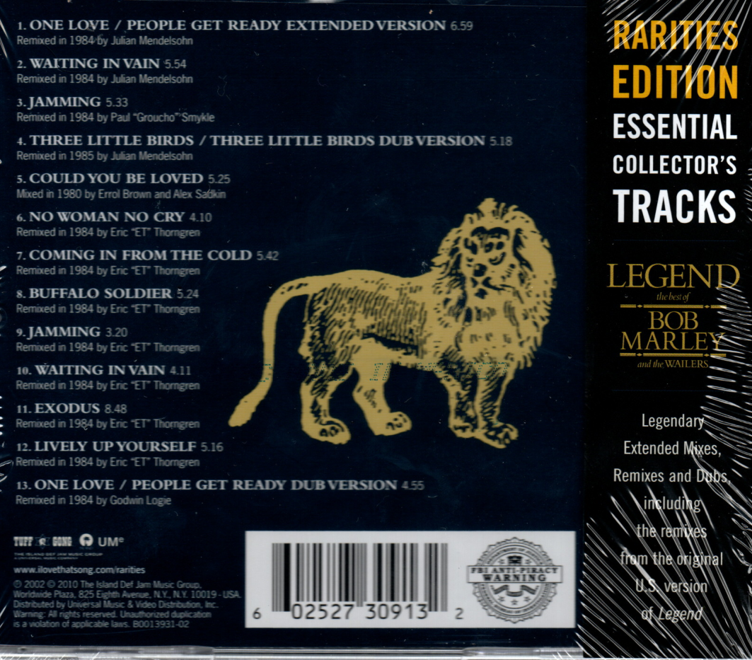 CD Bob Marley And The Wailers ‎– Legend (Rarities Edition)