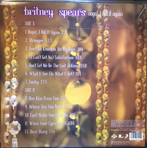 LP Britney Spears ‎– Oops!...I Did It Again
