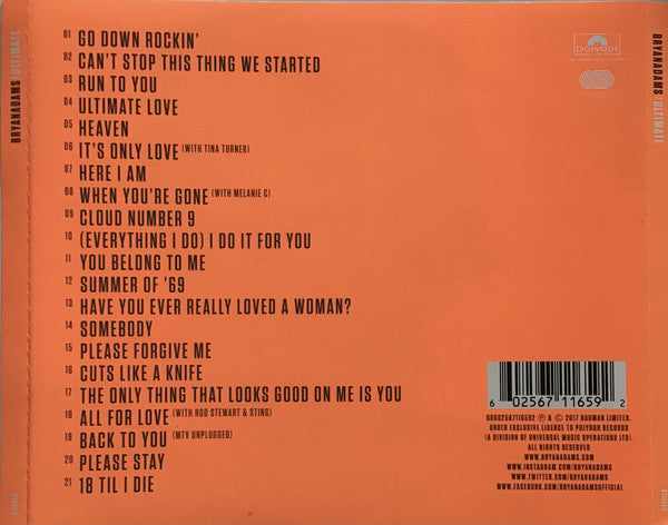 CD Bryan Adams ‎– Ultimate