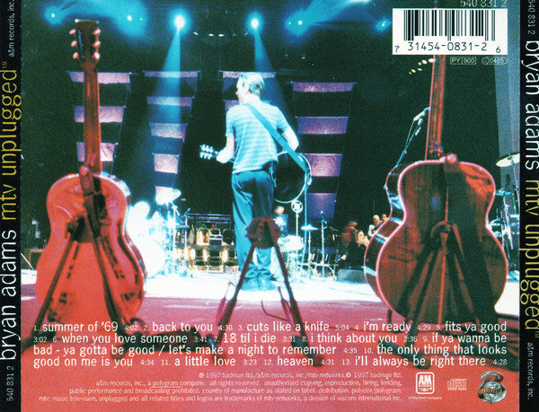 CD Bryan Adams ‎– Unplugged
