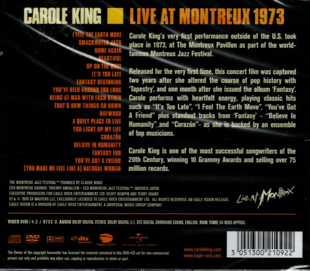 CD + DVD Carole King – Live At Montreux 1973
