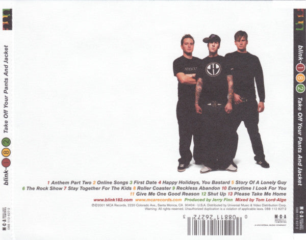 CD Blink-182 ‎– Take Off Your Pants And Jacket