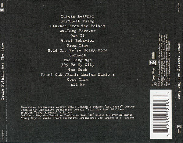 CD Drake ‎– Nothing Was The Same