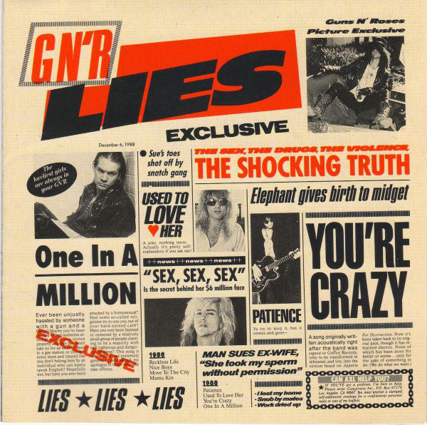 CD Guns N' Roses ‎– G N' R Lies