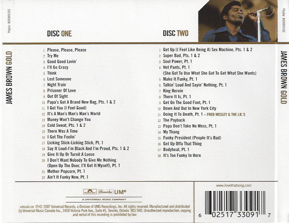 CD James Brown ‎– Gold