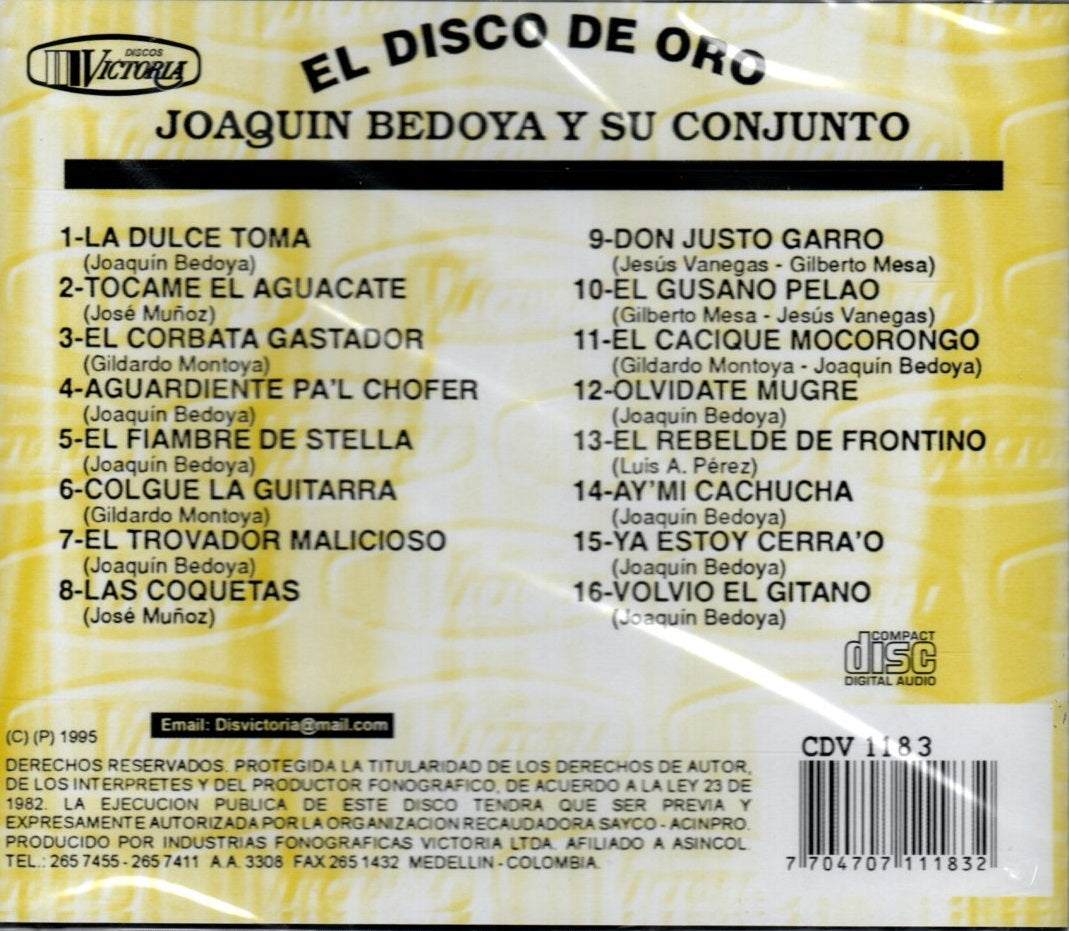 CD Joaquín Bedoya Y Su Conjunto - El Disco De Oro