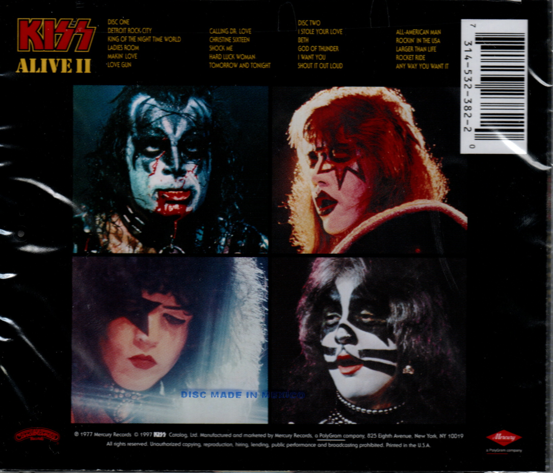 CDX2 Kiss ‎– Alive II - The Remasters