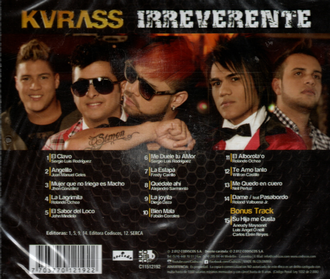 CD Kvrass - Irreverente Los Reyes Del Drincoleo