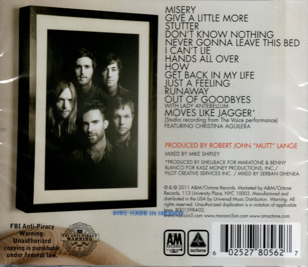 CD Maroon 5 – Hands All Over