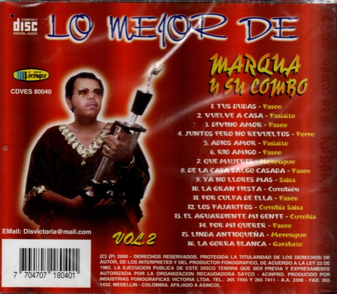 CD Marqua Y Su Combo - Lo Mejor De Marqua Vol. 2
