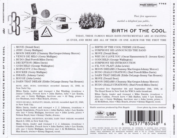 CD Miles Davis – The Complete Birth Of The Cool