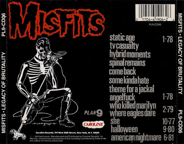CD Misfits – Legacy Of Brutality