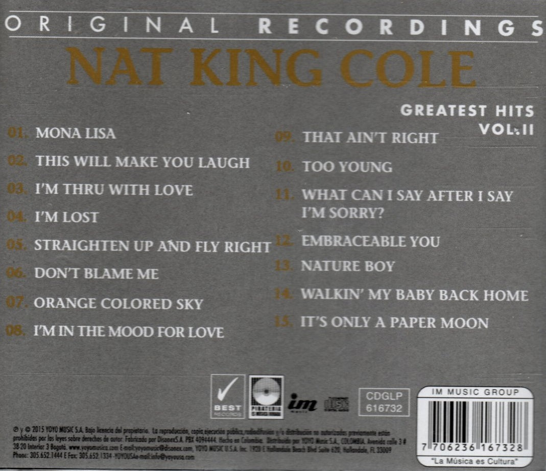 CD Nat King Cole - Greatest Hits Vol. 2