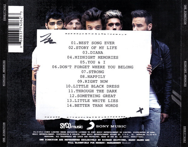 CD One Direction - Midnight Memories