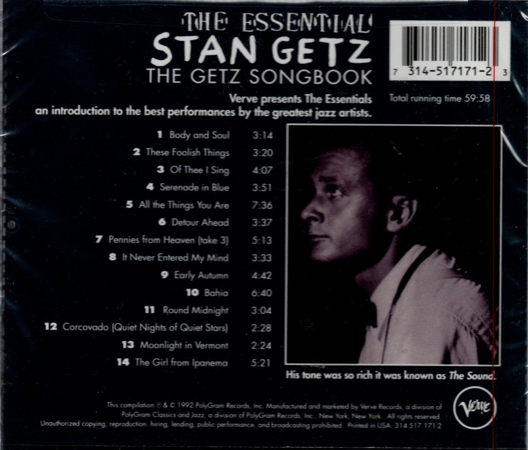 CD  Stan Getz – The Essential Stan Getz (The Getz Songbook)