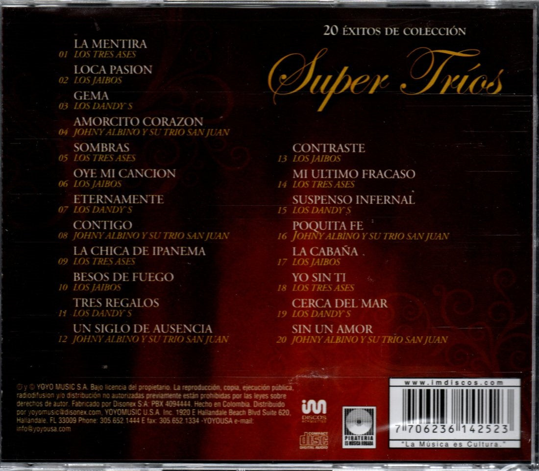 CD Super Trios - 20 Éxitos De Colección