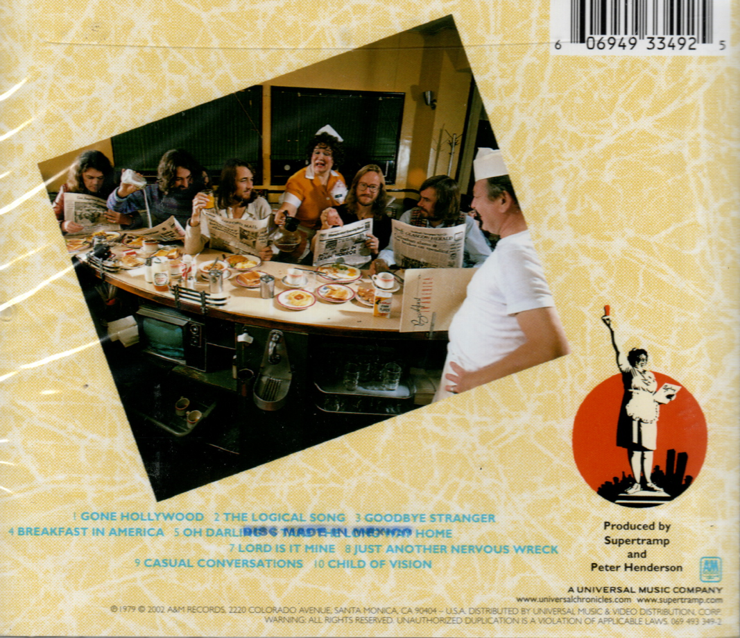 CD Supertramp ‎– Breakfast In America