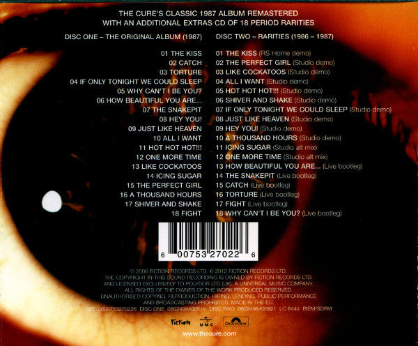 CD x 2 The Cure · Kiss Me Kiss Me Kiss Me Deluxe Edition