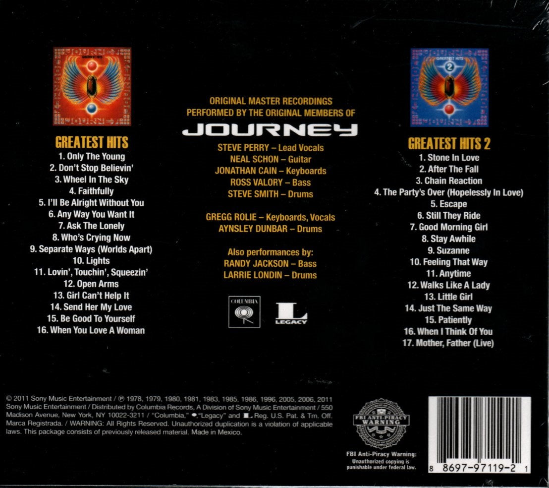 CDX2 Journey Greatest Hits 1 Y 2