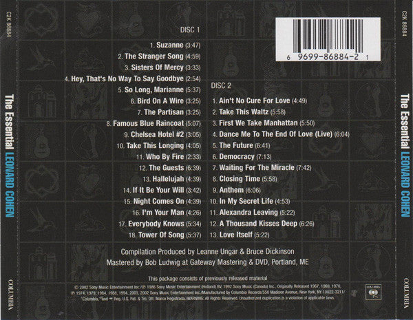 CD X2 Leonard Cohen - The Essential