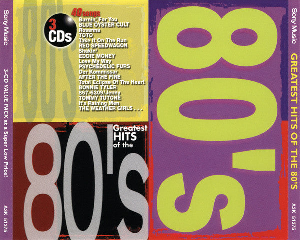 CDX3 Various – Greatest Hits Of The 80's
