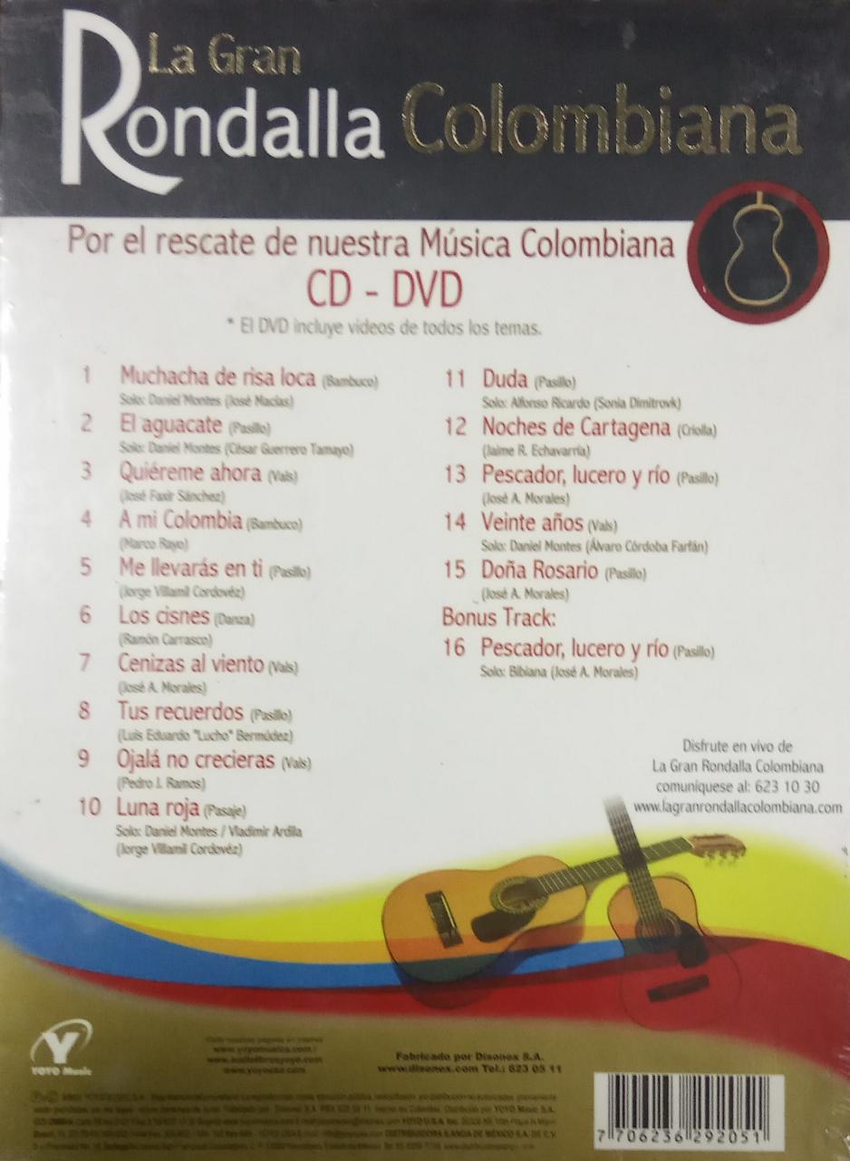 CD + DVD La Gran Rondalla Colombiana - A Mi Colombia