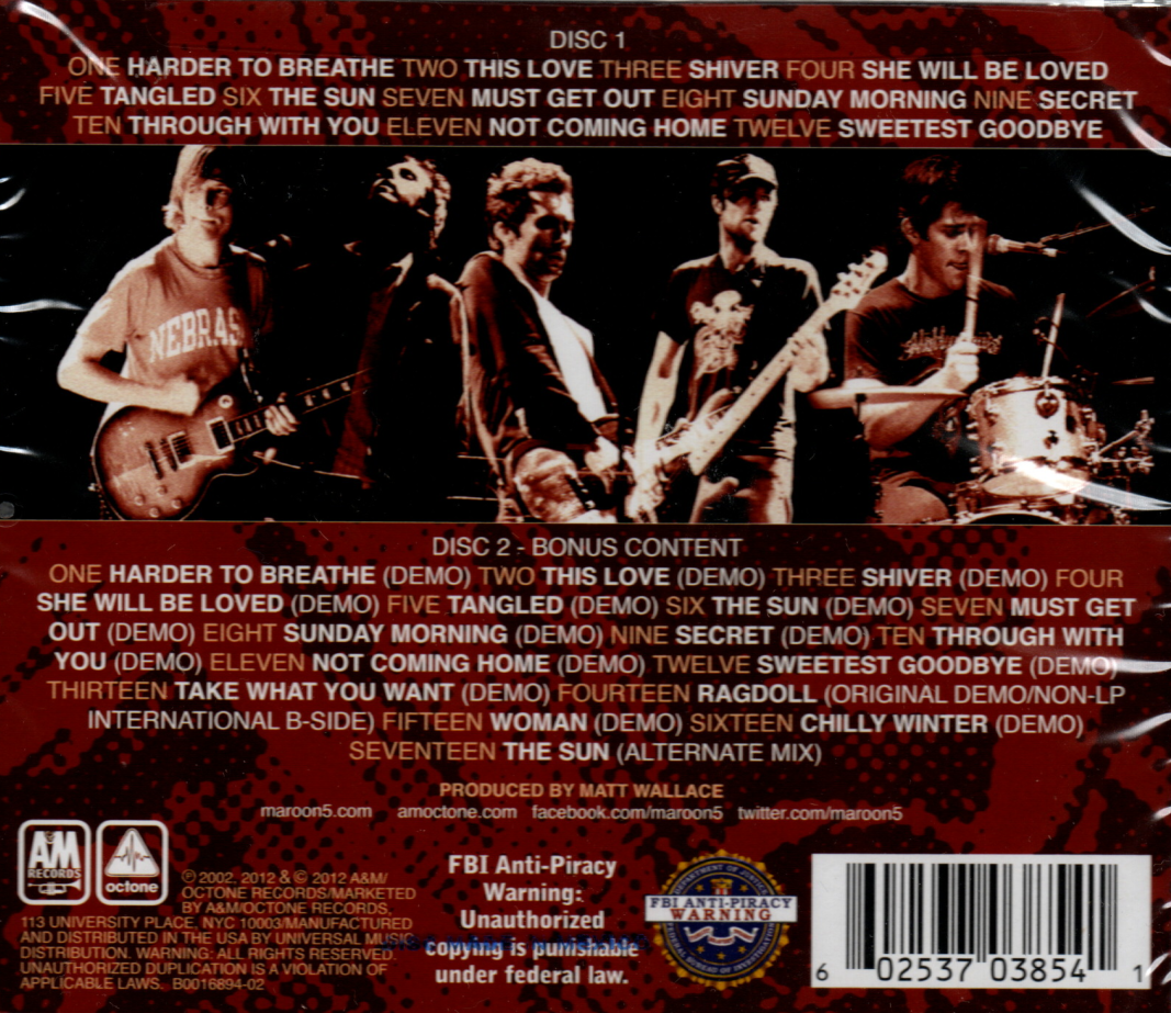 CD x 2 Maroon 5 - Songs About Jane